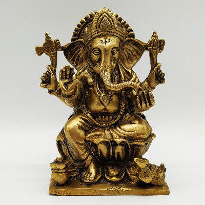 Statue de Ganesh en bronze – Artisanat indien