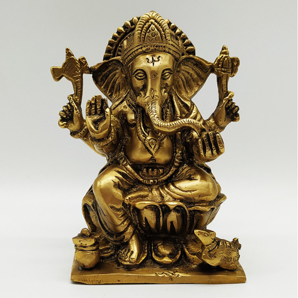 Statue de Ganesh en bronze – Artisanat indien