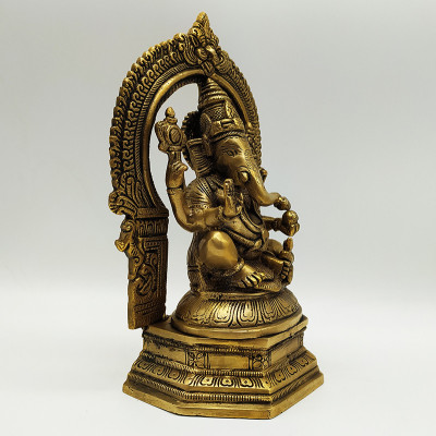 Statue de Ganesh en bronze – Artisanat indien