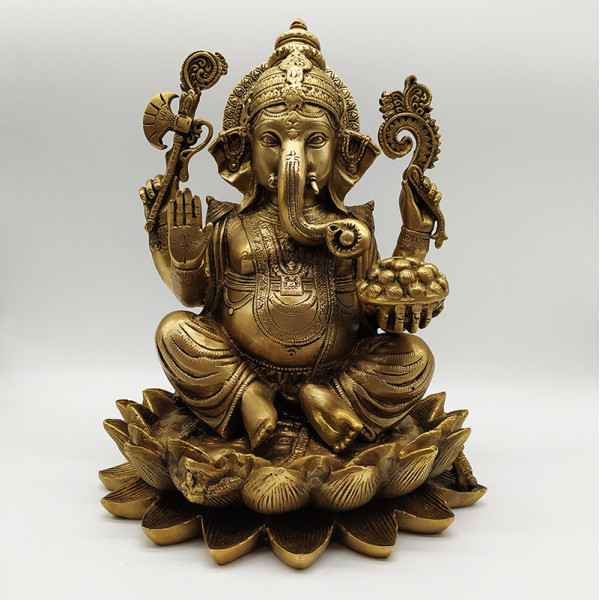 Statue de Ganesh en bronze – Artisanat indien