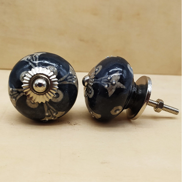 Boutons de meuble en céramique artisanale d’Inde