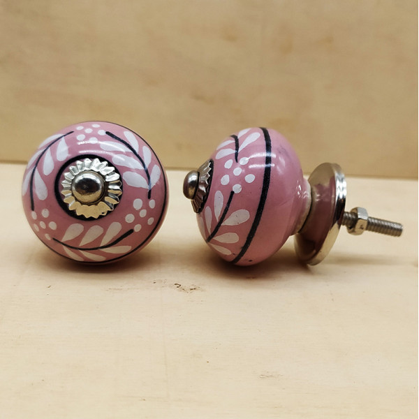 Boutons de meuble en céramique artisanale d’Inde