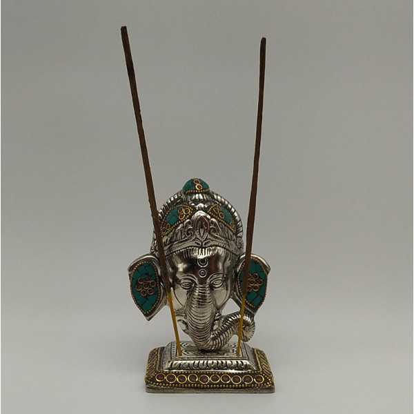 Brûleur à encens Ganesh métal artisanal  - Inde