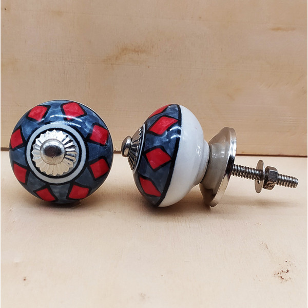 Boutons de meuble en céramique artisanale de l’Inde