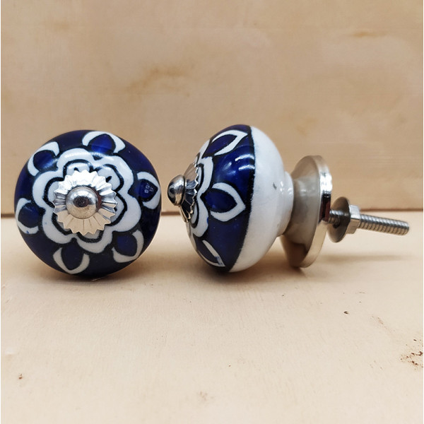 Boutons de meuble en céramique artisanale de l’Inde