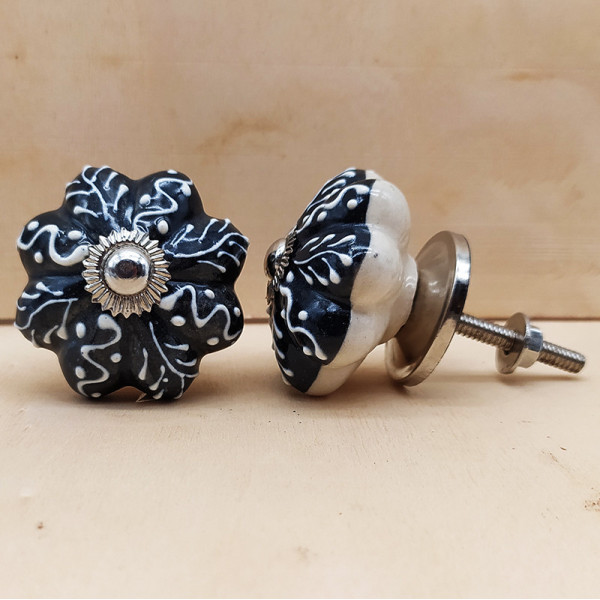 Boutons de meuble en céramique artisanale d’Inde