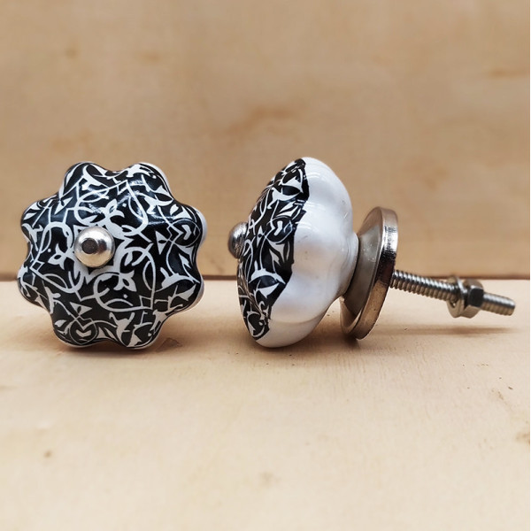 Boutons de meuble en céramique artisanale d’Inde