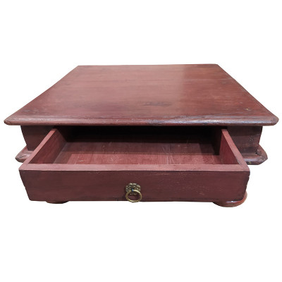 Table Bajot indienne ancienne en teck