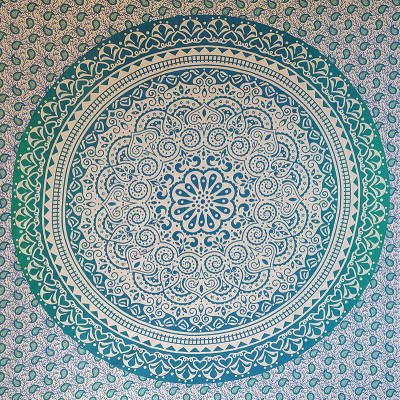 tenture coton motif mandala artisanat fait main Inde