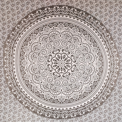 tenture coton motif mandala artisanat fait main Inde