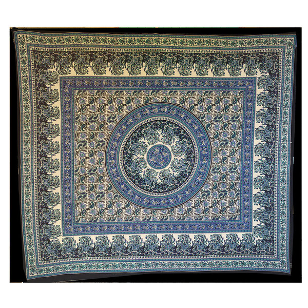 Tenture en coton motif mandala – Artisanat traditionnel d’Inde