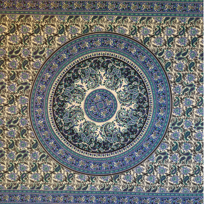 tenture coton motif mandala artisanat fait main Inde