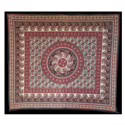 tenture coton motif mandala artisanat fait main Inde