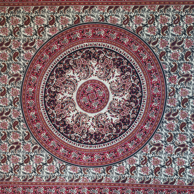 tenture coton motif mandala artisanat fait main Inde