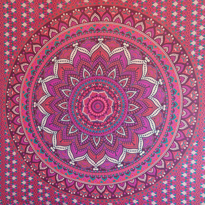 tenture coton motif mandala artisanat fait main Inde