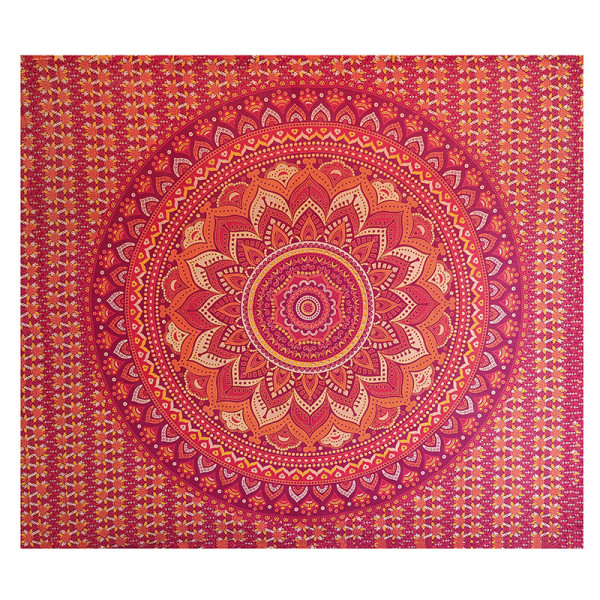 Tenture en coton Mandala Umrao – Artisanat traditionnel d’Inde