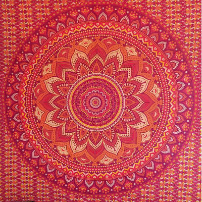 tenture coton motif mandala artisanat fait main Inde