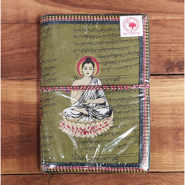 Carnet de Notes  en Papier 100 % Recyclé – Bouddha - Fabrication Artisanale en Inde