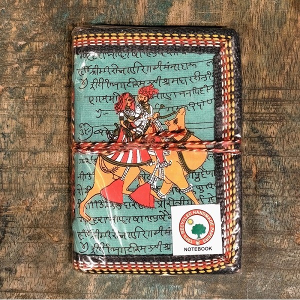 Carnet de Notes en Papier 100 % Recyclé – Maharadja Maharani  - Fabrication Artisanale en Inde