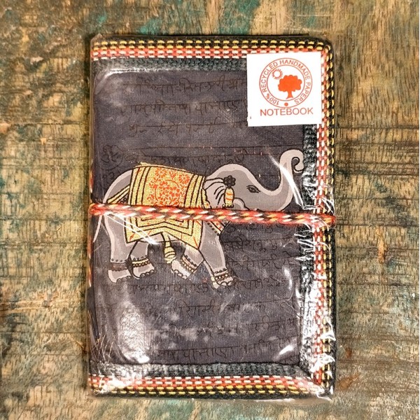 Carnet de Notes en Papier 100 % Recyclé – Eléphant - Fabrication Artisanale en Inde