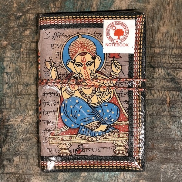 Carnet de Notes en Papier 100 % Recyclé – Ganesh - Fabrication Artisanale en Inde