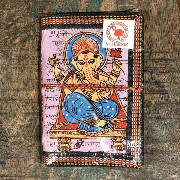 Carnet de Notes en Papier 100 % Recyclé – Ganesh - Fabrication Artisanale en Inde