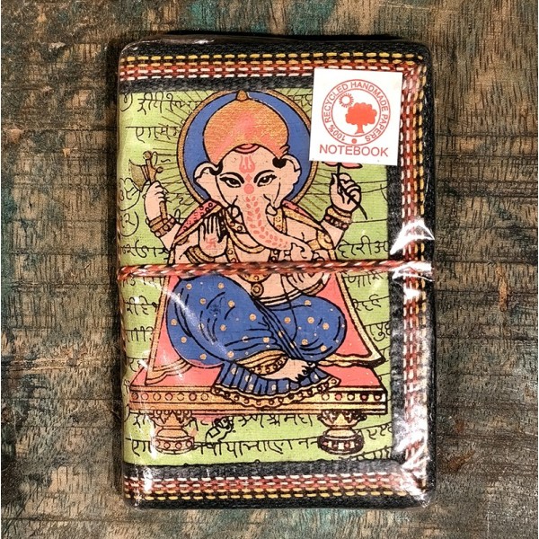 Carnet de Notes en Papier 100 % Recyclé – Ganesh - Fabrication Artisanale en Inde