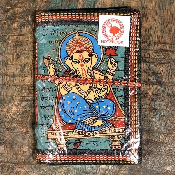 Carnet de Notes en Papier 100 % Recyclé – Ganesh - Fabrication Artisanale en Inde