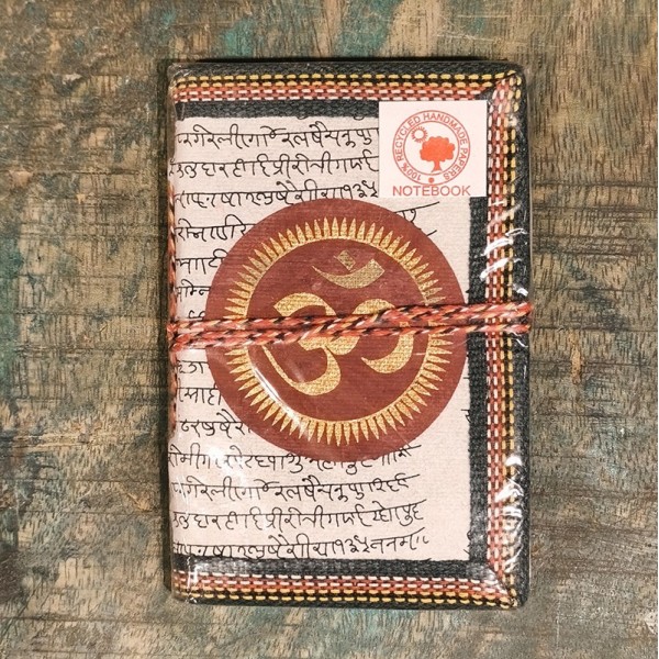 Carnet de Notes en Papier 100 % Recyclé – Aum  - Fabrication Artisanale en Inde
