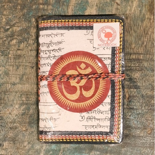 Carnet de Notes en Papier 100 % Recyclé – Aum  - Fabrication Artisanale en Inde