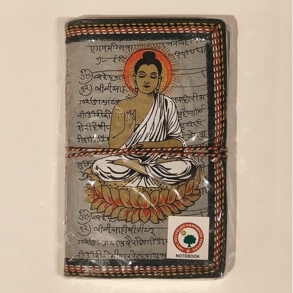 Carnet de Notes en Papier 100 % Recyclé – Bouddha - Fabrication Artisanale en Inde