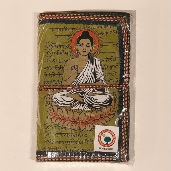 Carnet de Notes en Papier 100 % Recyclé – Bouddha - Fabrication Artisanale en Inde