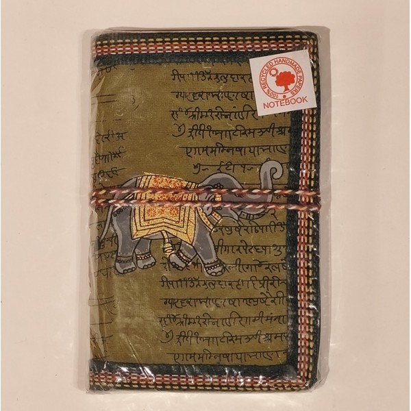 Carnet de Notes en Papier 100 % Recyclé – Éléphant - Fabrication Artisanale en Inde
