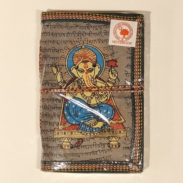 Carnet de Notes en Papier 100 % Recyclé – Ganesh - Fabrication Artisanale en Inde