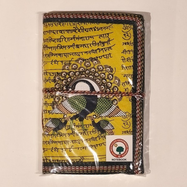 Carnet de Notes en Papier 100 % Recyclé – Paon - Fabrication Artisanale en Inde