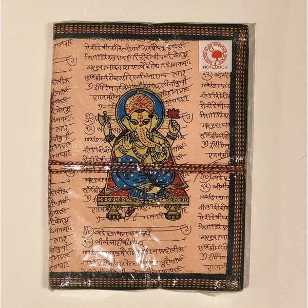 Carnet de Notes en Papier 100 % Recyclé – Ganesh - Fabrication Artisanale en Inde