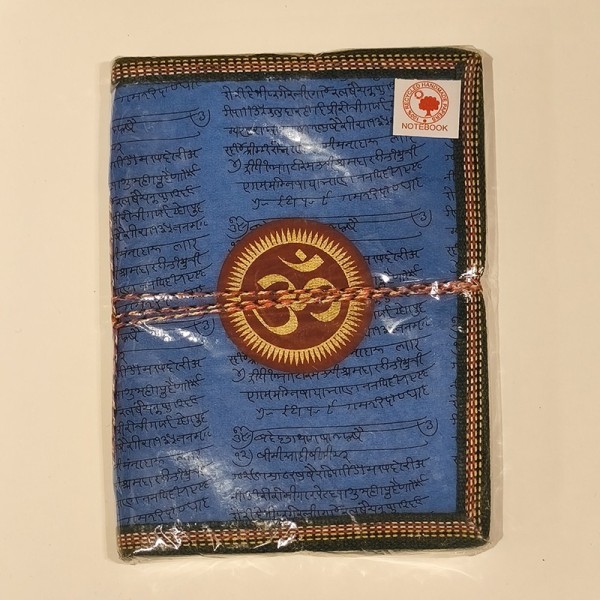 Carnet de Notes en Papier 100 % Recyclé – Aum Om - Fabrication Artisanale en Inde