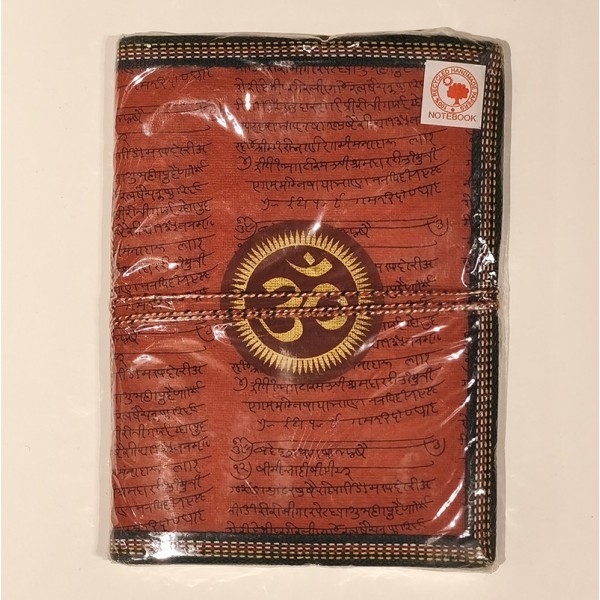 Carnet de Notes en Papier 100 % Recyclé – Aum Om - Fabrication Artisanale en Inde