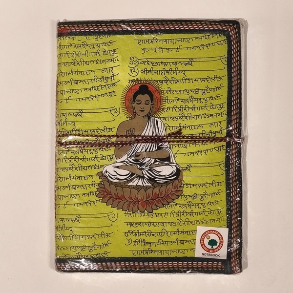 Carnet de Notes en Papier 100 % Recyclé – Bouddha- Fabrication Artisanale en Inde