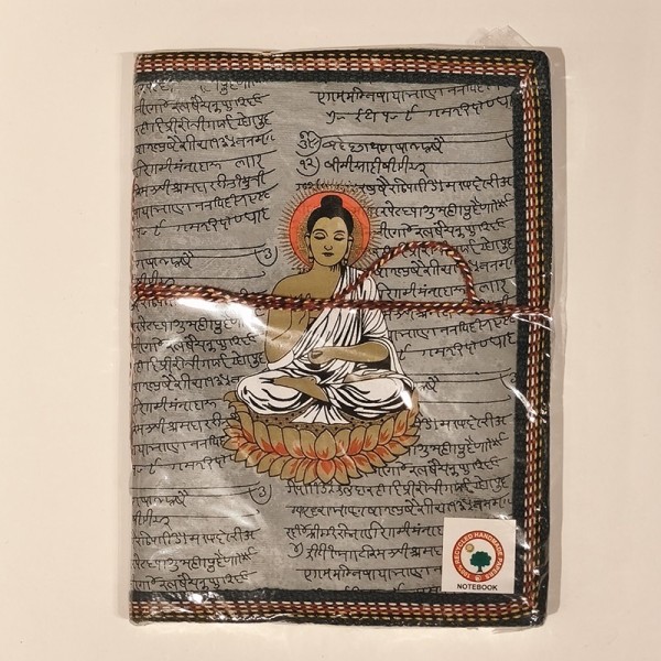 Carnet de Notes en Papier 100 % Recyclé – Bouddha- Fabrication Artisanale en Inde