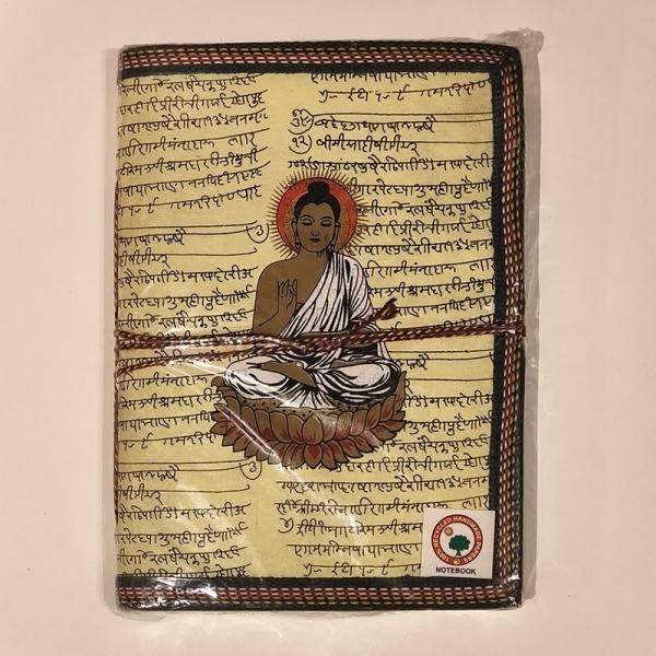 Carnet de Notes en Papier 100 % Recyclé – Bouddha- Fabrication Artisanale en Inde