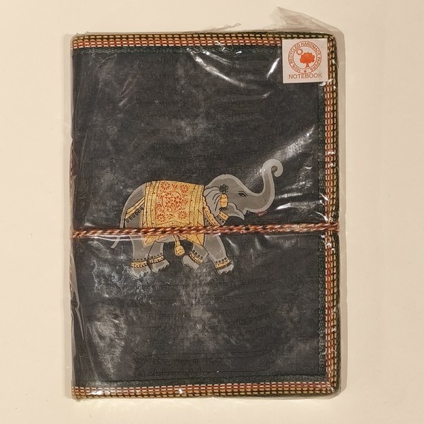 Carnet de Notes en Papier 100 % Recyclé – Eléphant- Fabrication Artisanale en Inde