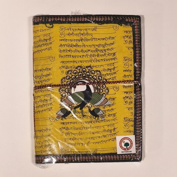 Carnet de Notes en Papier 100 % Recyclé – paon- Fabrication Artisanale en Inde