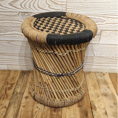 Pouf en rotin avec assise...