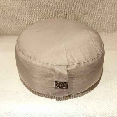 Coussin de méditation zafu en coton bio garni de cosses de sarrasin – artisanat indien Mastic