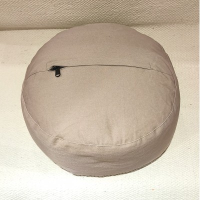 Coussin de méditation zafu en coton bio garni de cosses de sarrasin – artisanat indien Mastic