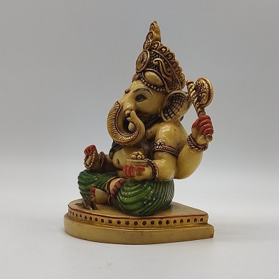 Statue de Ganesh en résine artisanale fabriquée en Inde