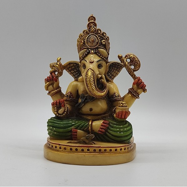 Statue de Ganesh en Résine – Artisanat Traditionnel de l’Inde