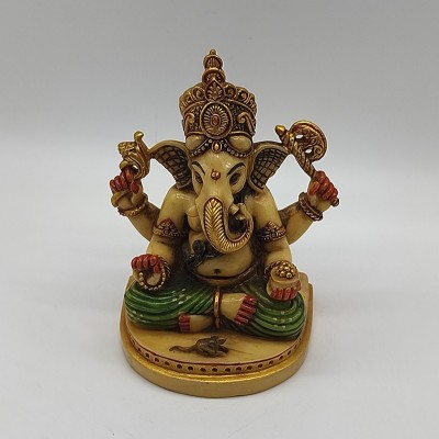 Statue de Ganesh en résine artisanale fabriquée en Inde