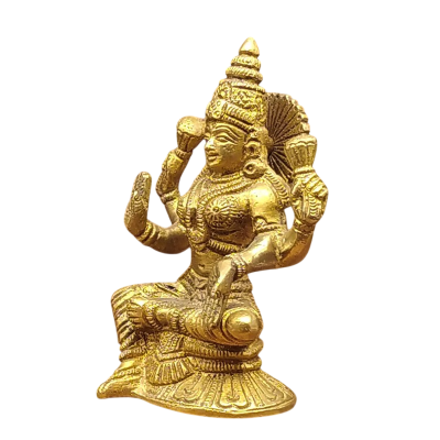 Statue Lakshmi artisanat indien en bronze